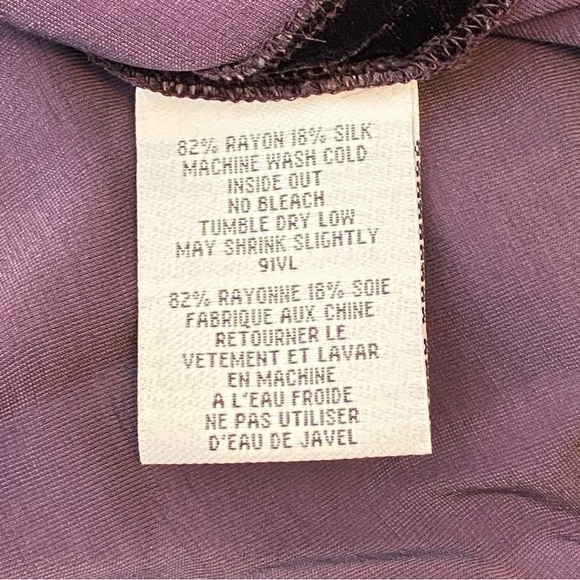 Eileen Fisher Purple Silk Velvet Sleeveless Top - Picture 8 of 9
